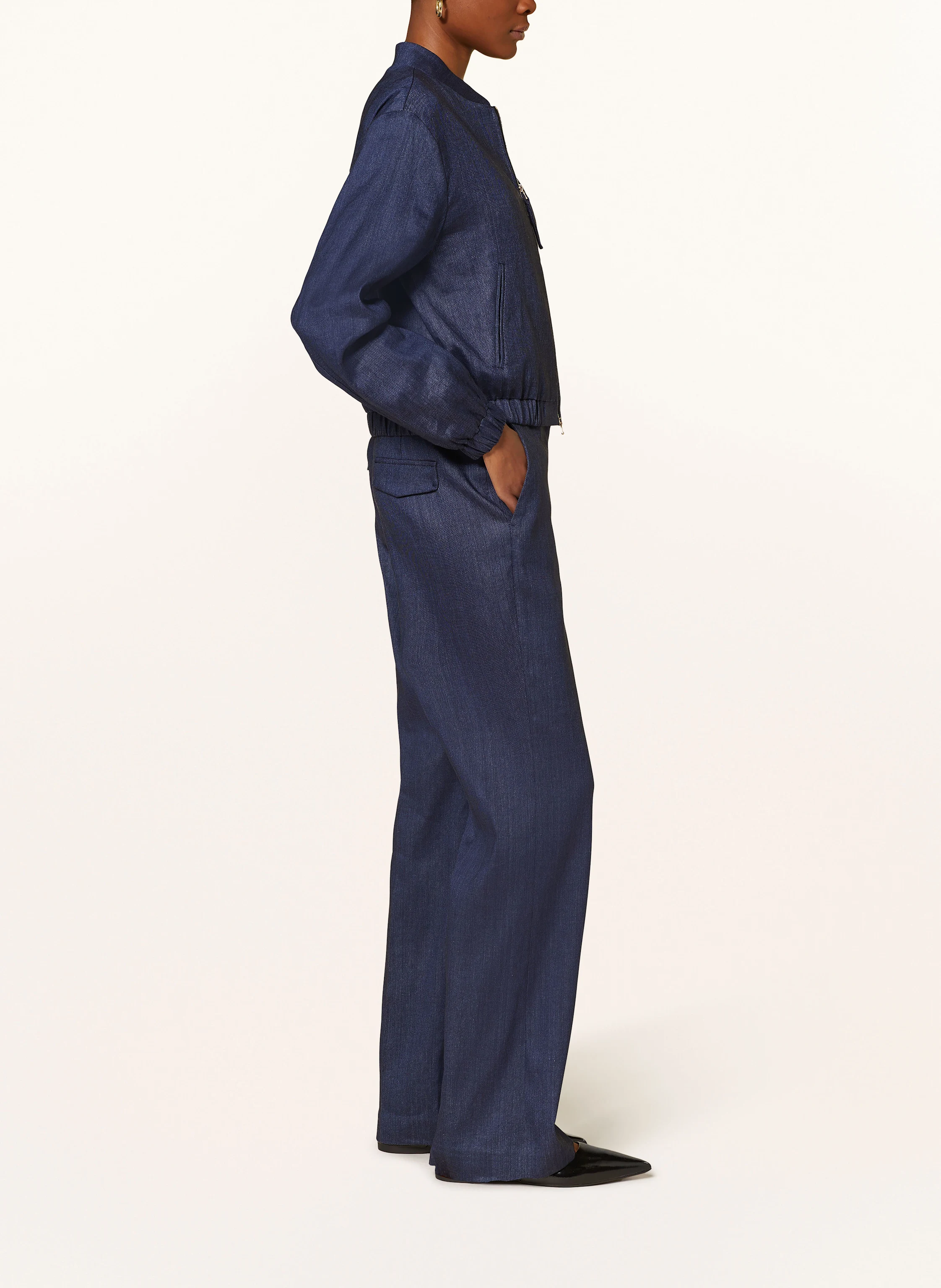 RIANI Marlenehose mit Leinen in Jeansoptik