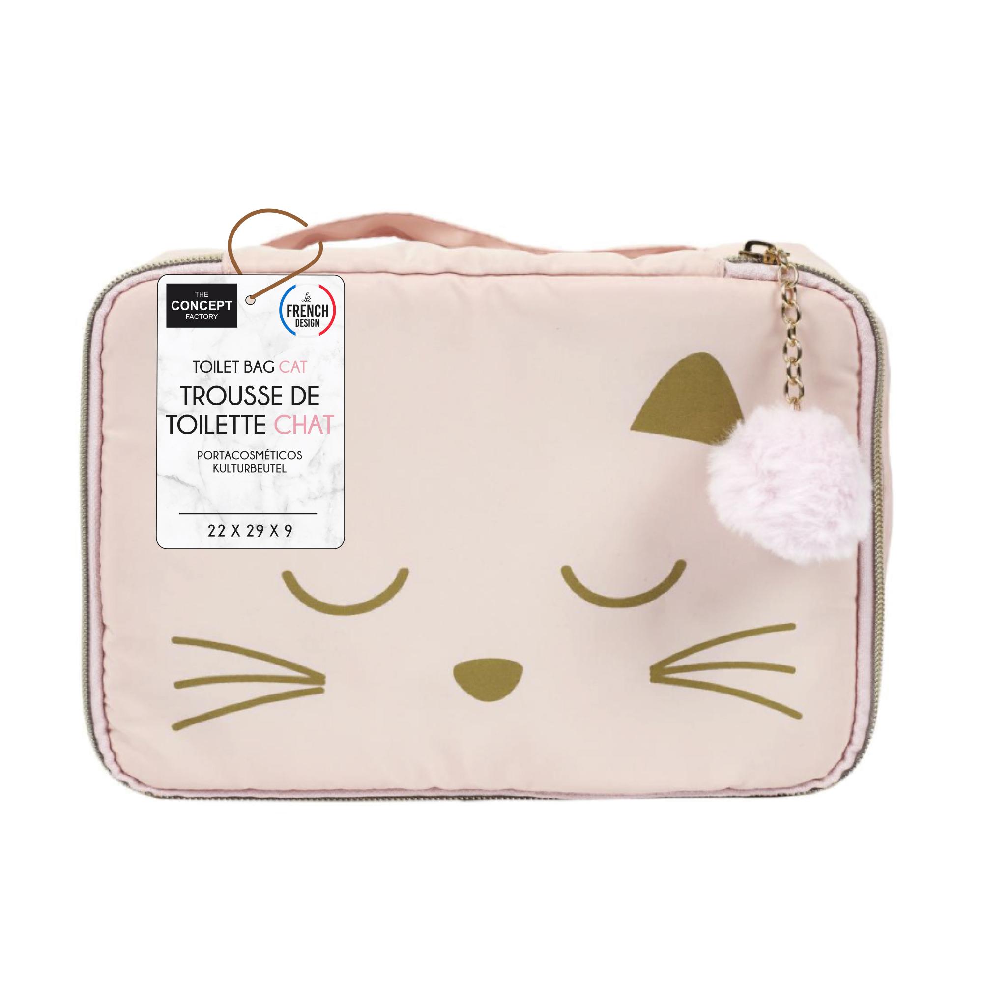 TROUSSE DE TOILETTE CHAT 26X19CM