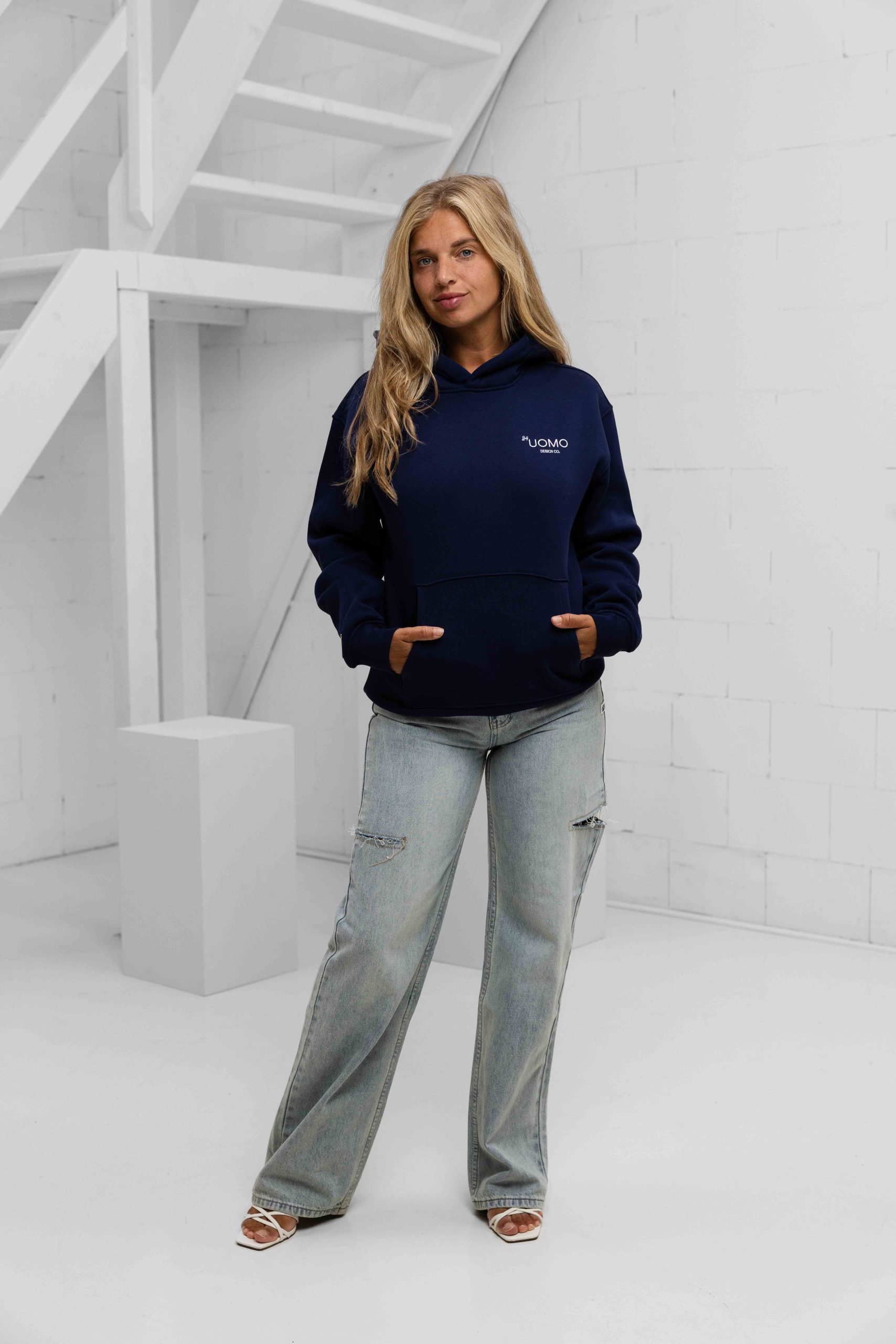 24 Uomo Club 2.0 Hoodie Dames Navy