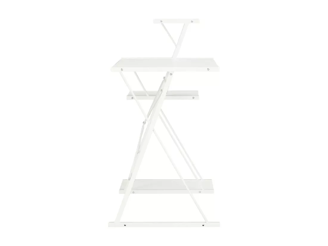Bureau avec étagère Blanc 116x50x93 cm