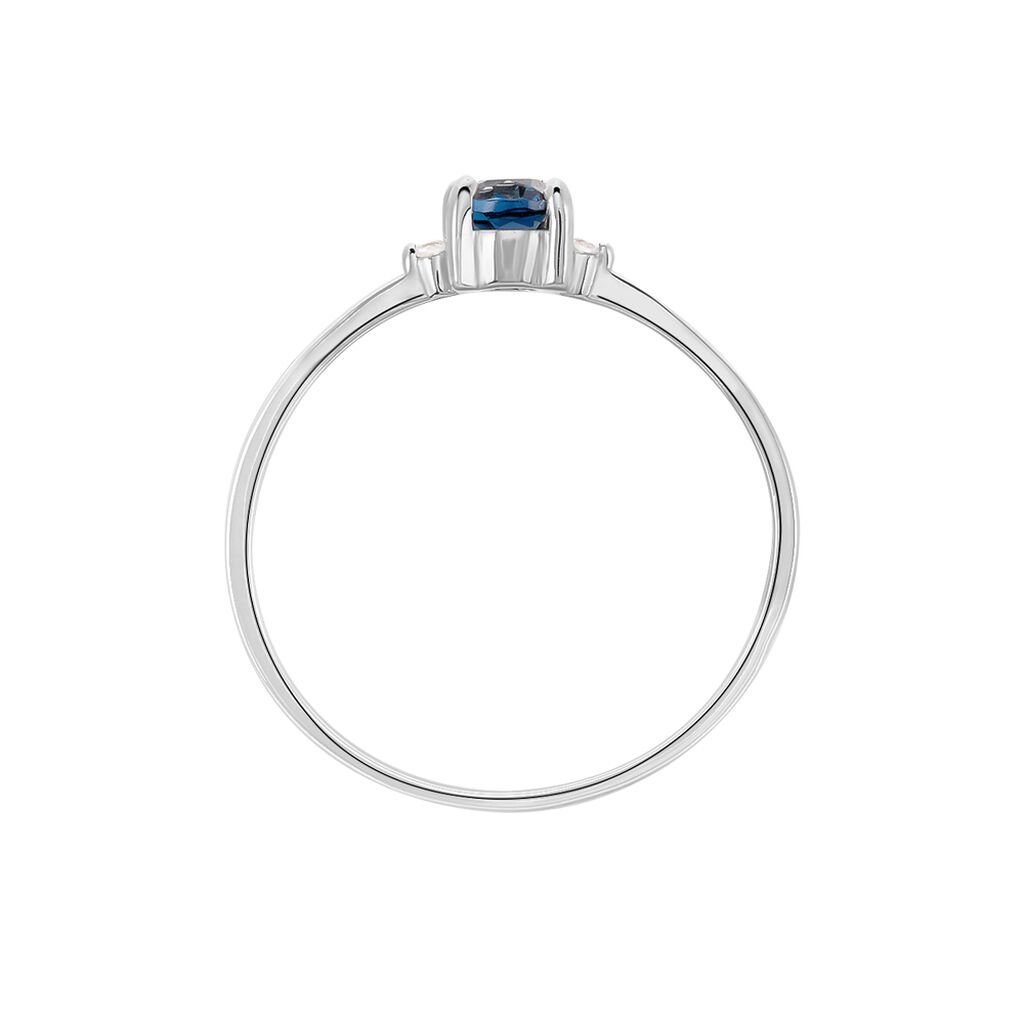 Bague Janah Or Blanc Topaze Et Oxyde De Zirconium