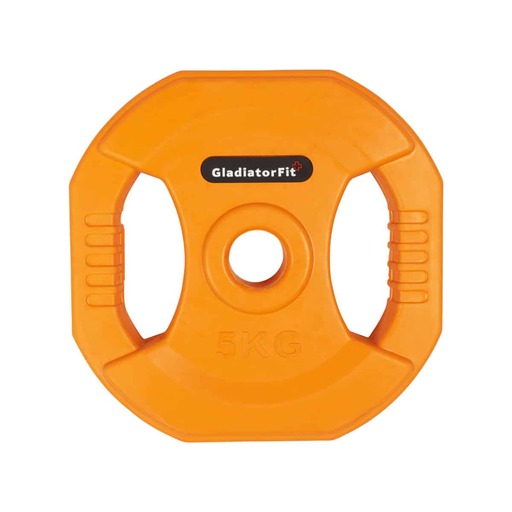 Disco de peso para bomba Gladiatorfit com revestimento de borracha e alças Ø 31mm