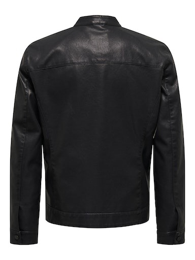 ONLY & SONS Bikerjacke »MIKE PU RACER JACKET« ohne Kapuze