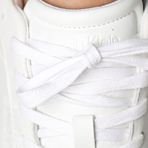 Baskets Low Top Lace Up Leather 1455 White Feather Grey