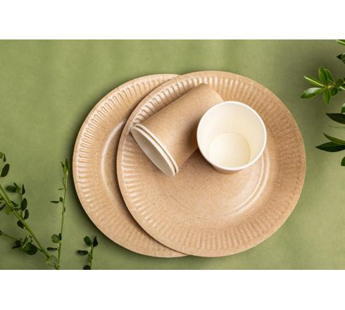 (15er Set) Pappbecher Einweg Papier Becher Party Geschirr Tisch Deko (89109I) - Kraft