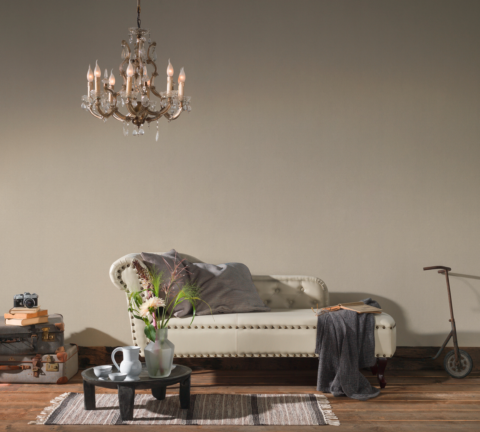 Vliestapete TRENDWALL - beige - 10 Meter