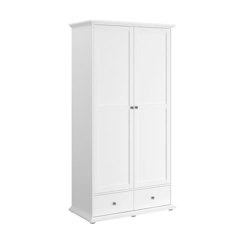 Kledingkast Margaux - wit - 202x104x53 cm