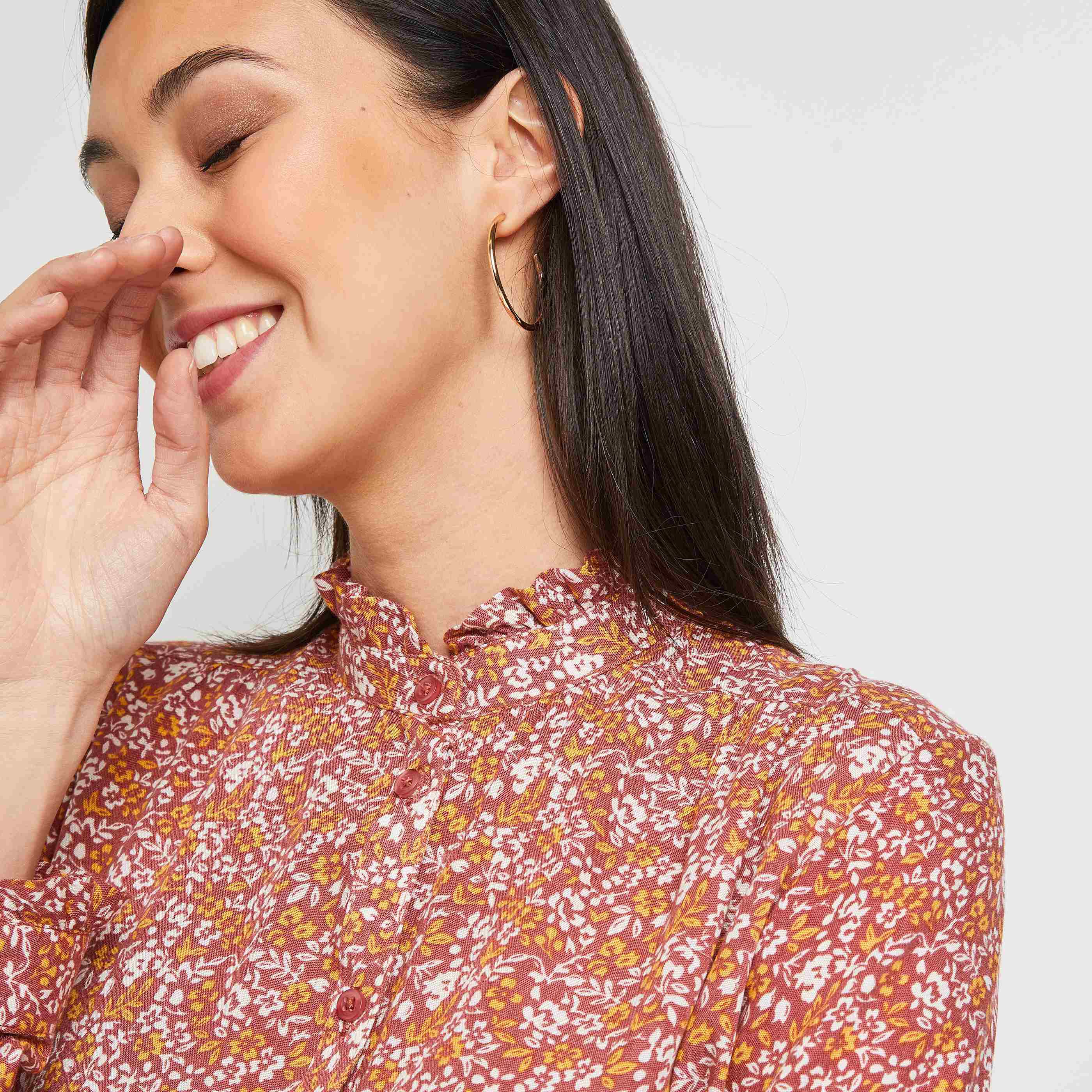 Chemise fluide fleurie femme - IMPRIME