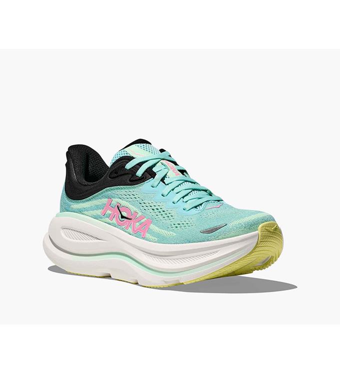 HOKA Bondi 9 1162012 BLUE-SPARK-MINT-FLUORITE