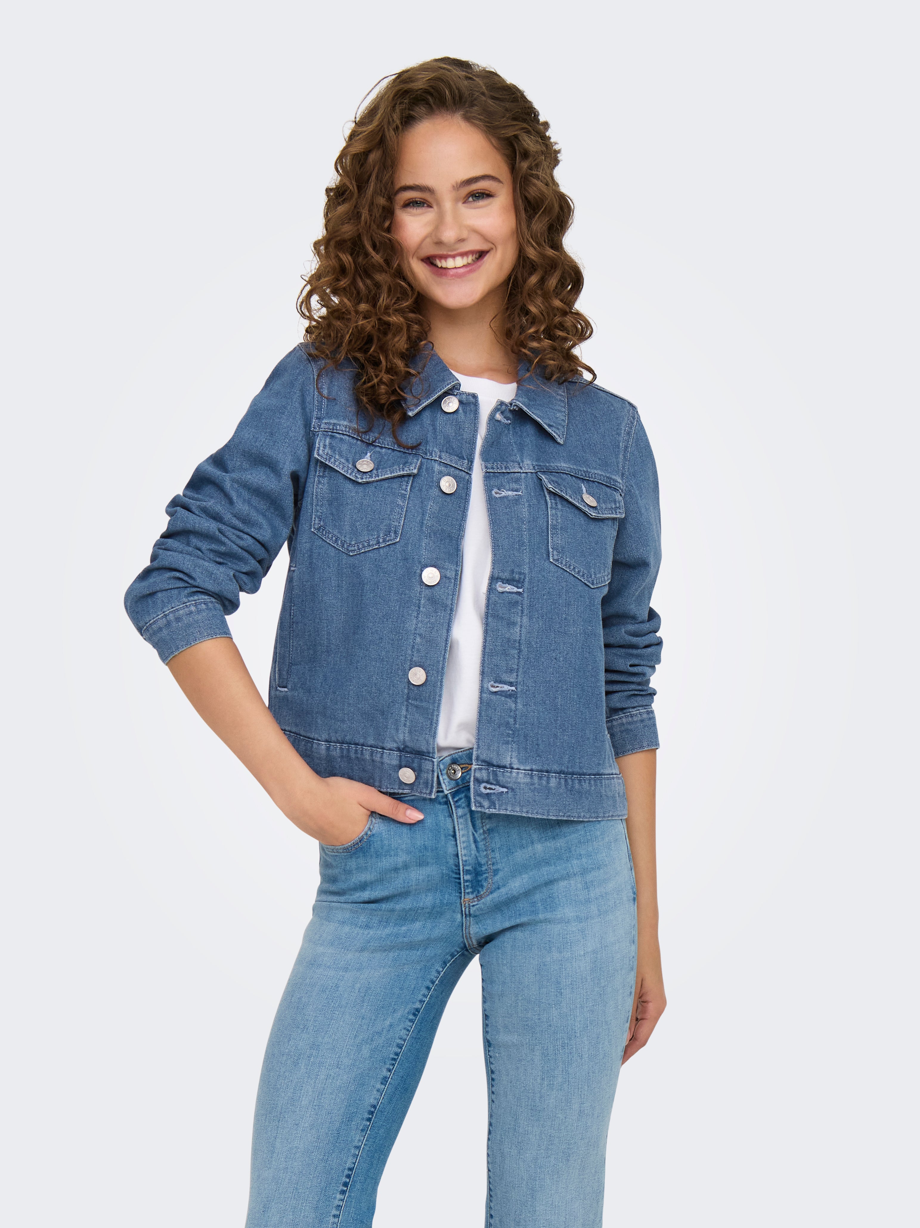 ONLRILLO Jeansjacke Light Blue Denim