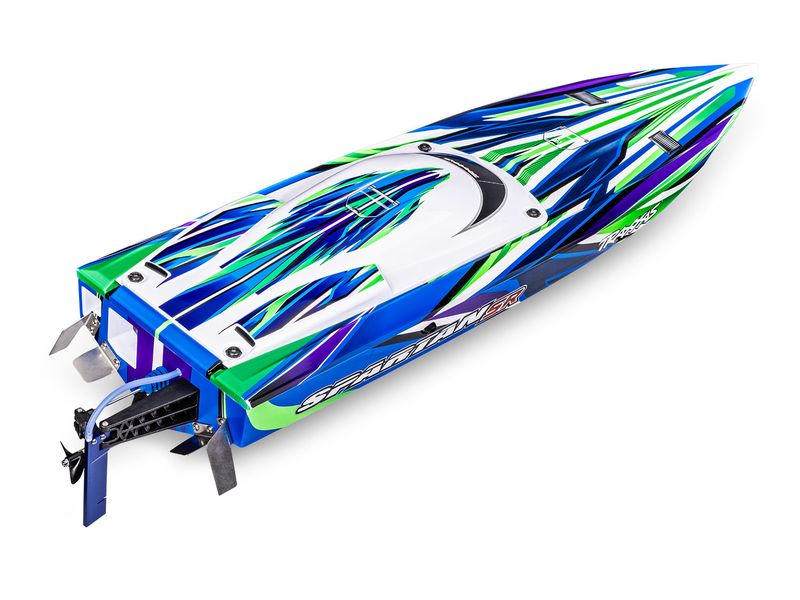 Traxxas Speedboot Spartan SR 1037 mm Grün, ARTR Selbst-aufrichtendes 6S Brushless Rennboot
