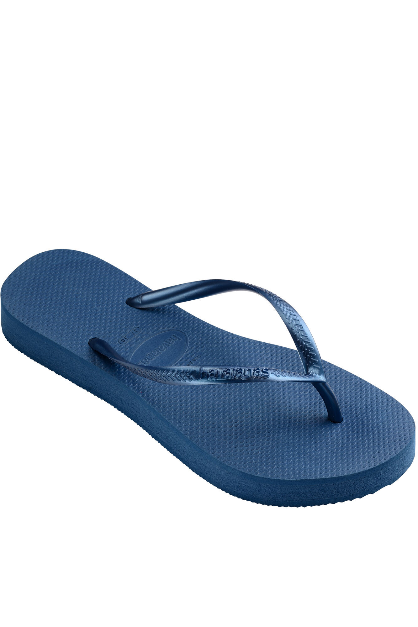 Chinelo Hav. Plataforma fina - azul