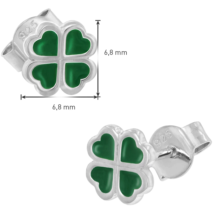 trendor Kinder-Ohrringe Kleeblatt Silber 925 silver
