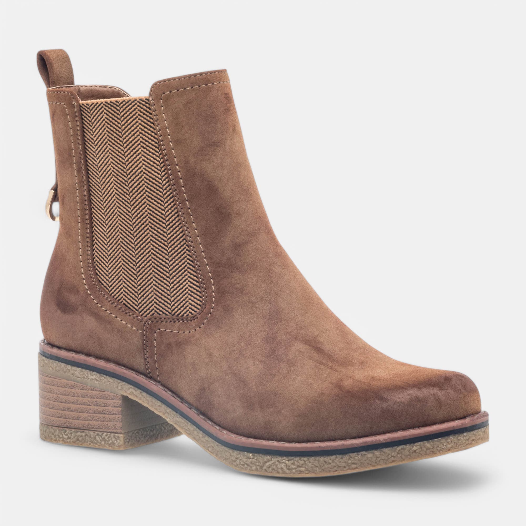 Boots à talon Femme camel