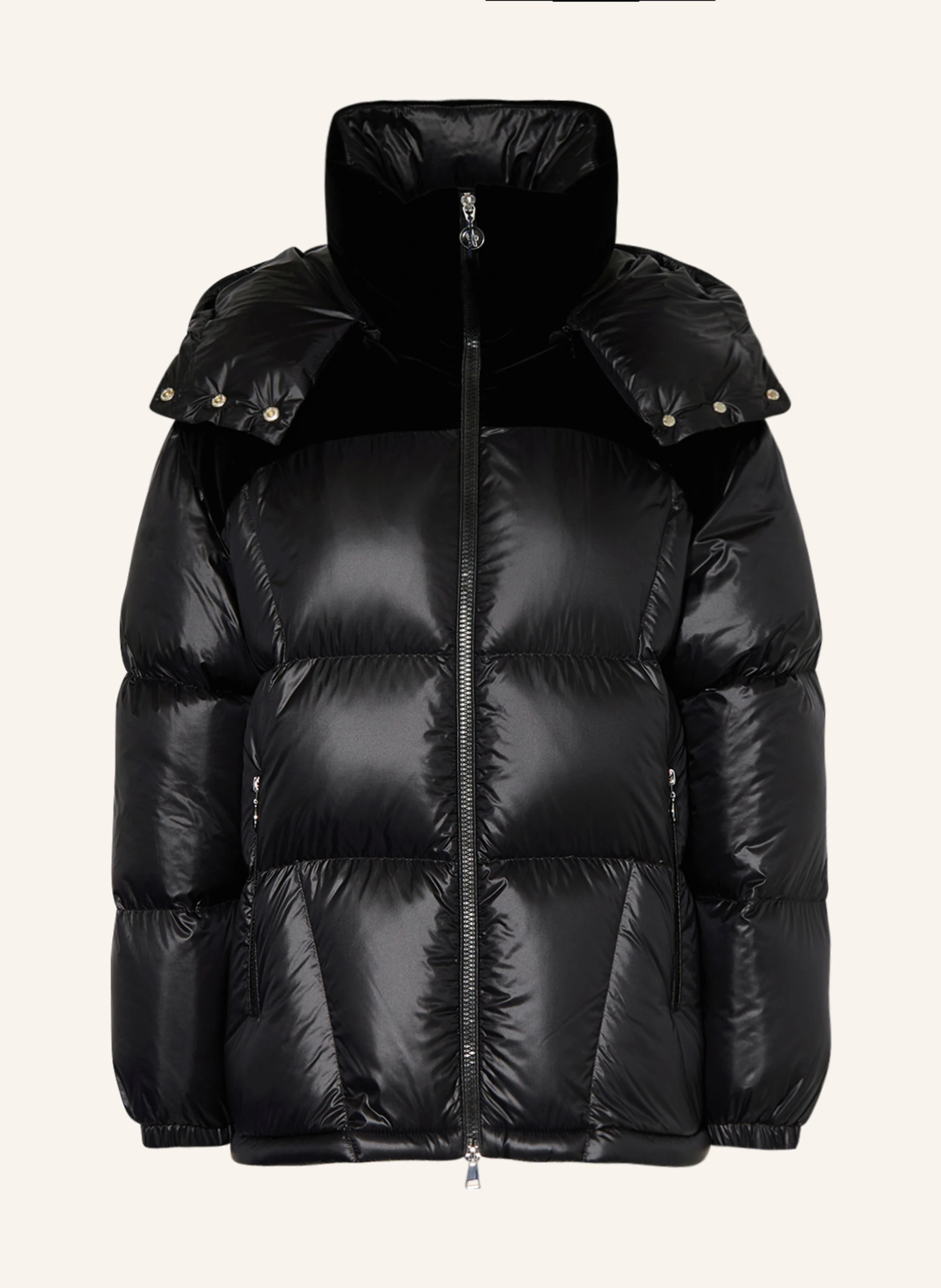 MONCLER Daunenjacke MEANDRE im Materialmix mit abnehmbarer Kapuze