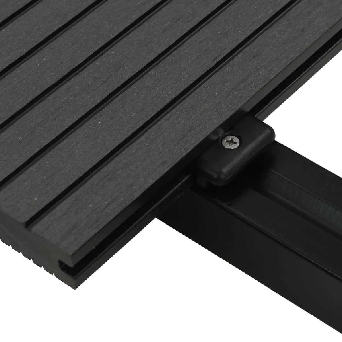 vidaXL - Panneaux de terrasse solides 4 m - Noir