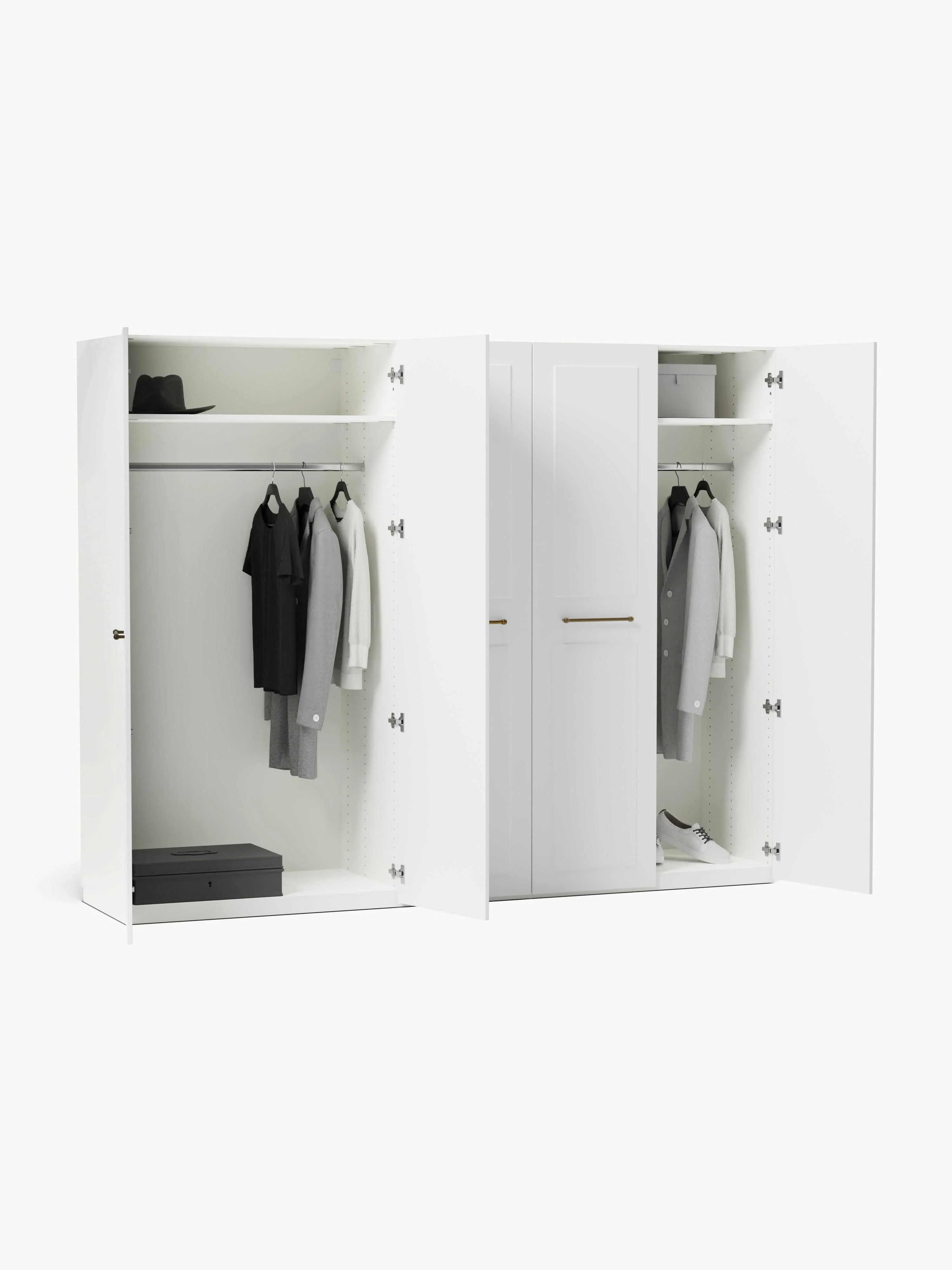 Modulaire draaideurkast Charlotte, 250 cm breed, diverse varianten