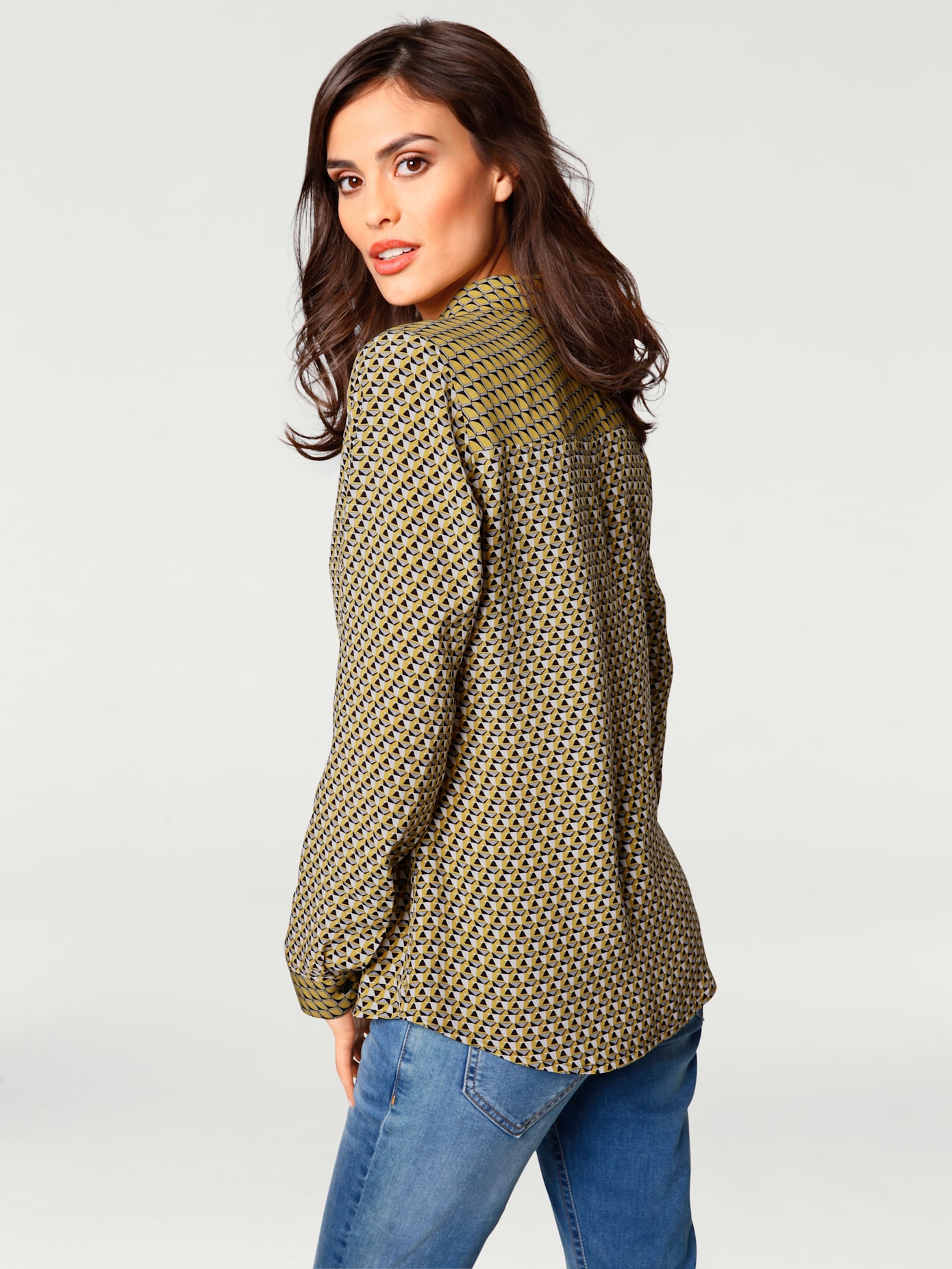 Chemisier look graphique, aspect patchwork