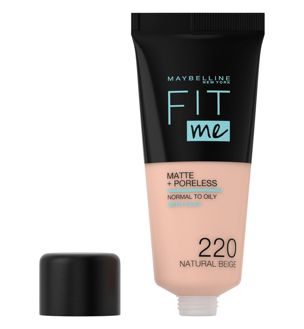 Maybelline New York Fit Me matte & poreless foundation 220 nat beige (1 stuk)
