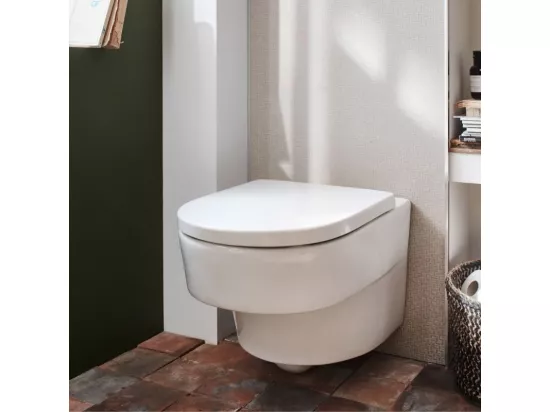 Pack WC suspendu sans bride JACOB DELAFON Odéon Rive Gauche + bâti support + plaque blanche