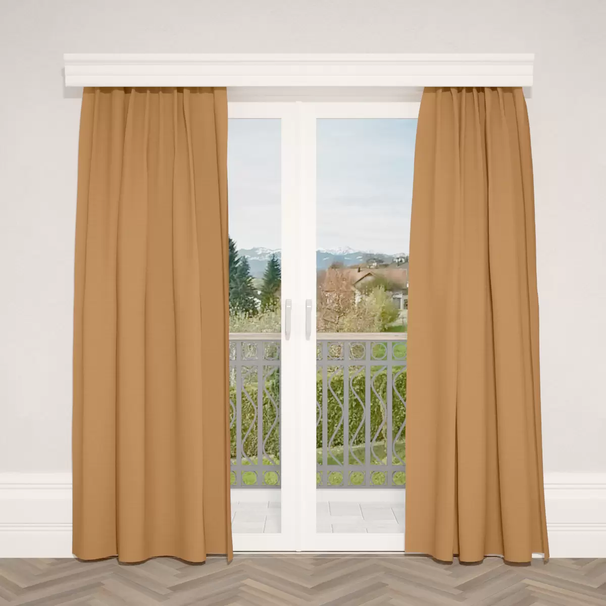Verdunkelungsvorhang Satin Braun