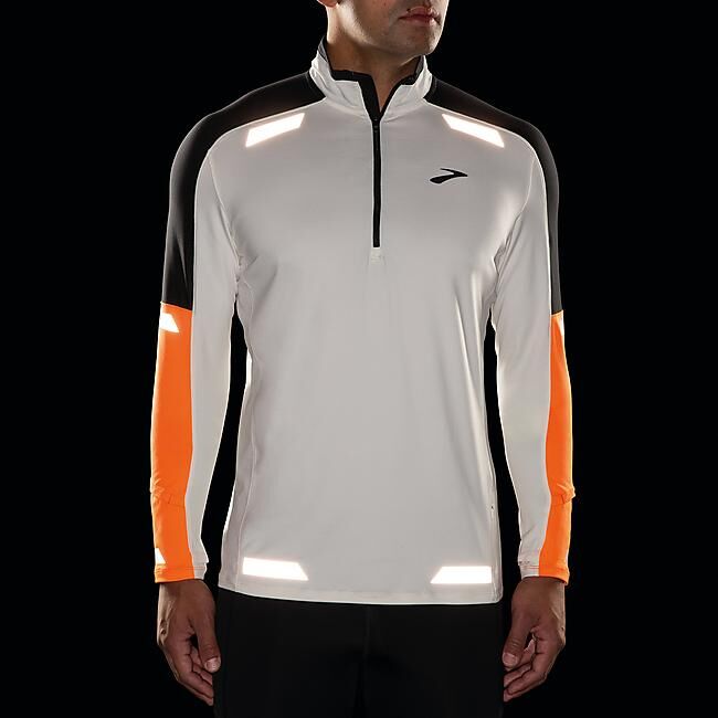 BROOKS RUNNING - T-SHIRT ML DEMI ZIP RUN VISIBLE 1/2 ZIP 2-0 M