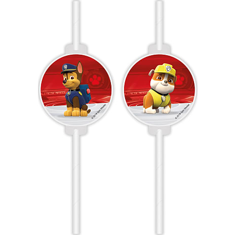 Sugerør 4-pak - Paw Patrol