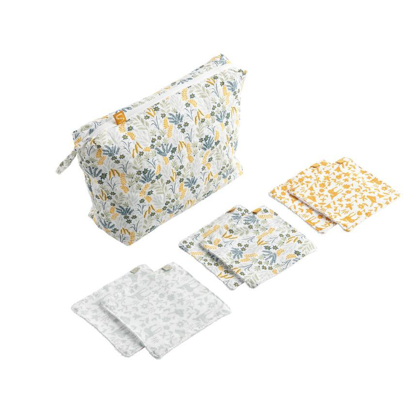 Trousse de toilette + carrés en éponge - Promenons nous