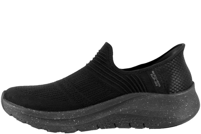 SKECHERS ARCH FIT 2.0-RIGHT AS RAIN BLACK SLIP-INS SNEAKER