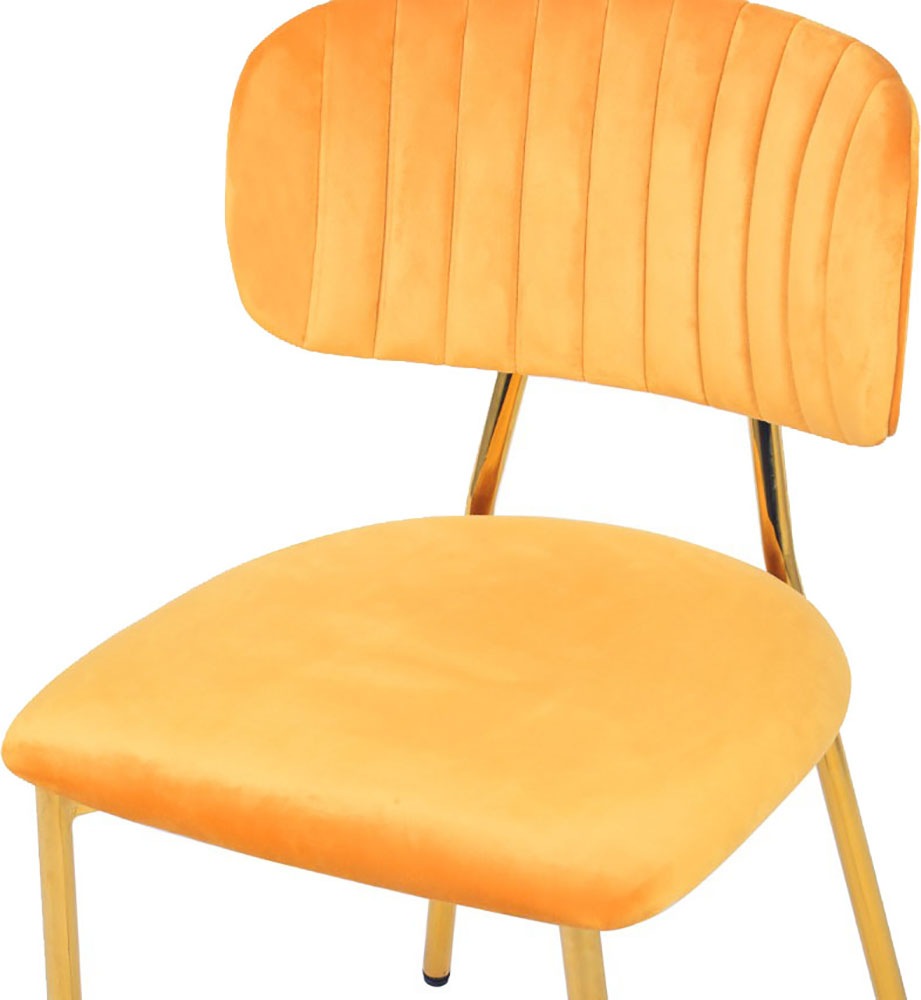 Kayoom Polsterstuhl »Stuhl Giselle 125 2er-Set, pflegeleichter Samtbezug« (Set) 2 Stk.mit Armlehnen, goldenes Gestell aus Edelstahl, Samtbezug, Ziernähte