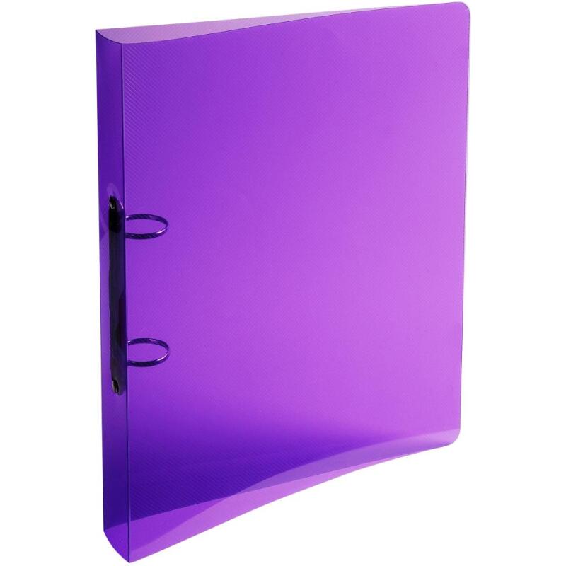 Classeur 2 anneaux plastifié Exacompta Crystal colours A4 - Dos 3 cm couleurs assorties