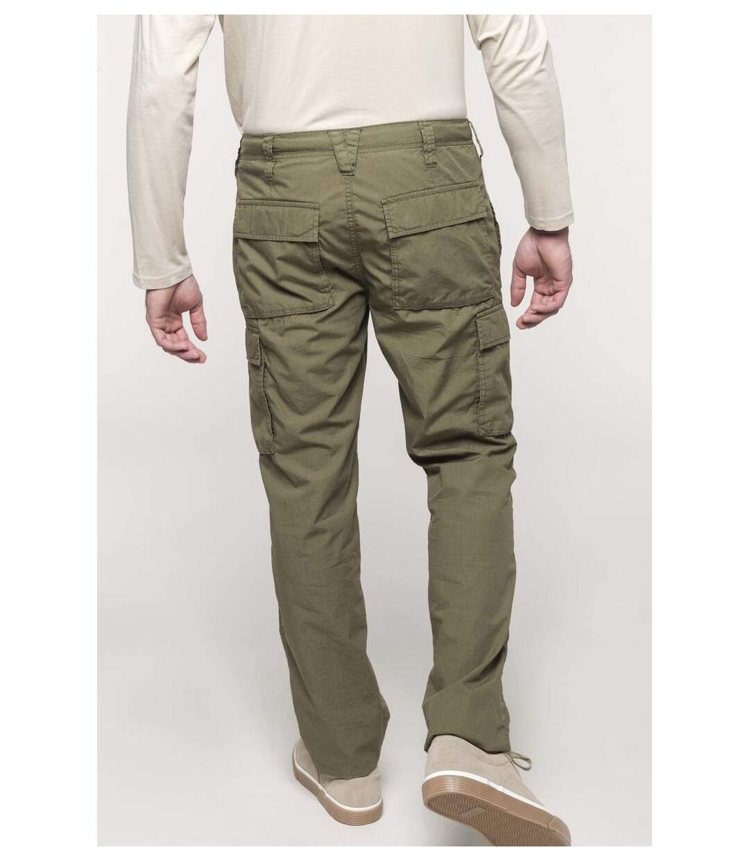Pantalon léger multipoches pour homme - K745 - vert khaki