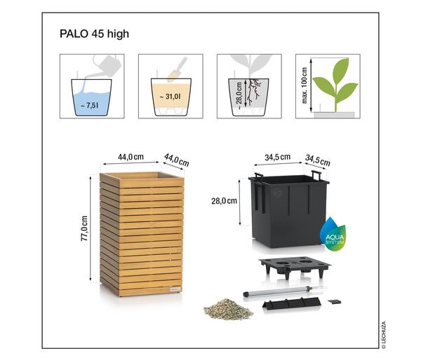 LECHUZA® Holz-Kasten PALO Natural Wood 45,