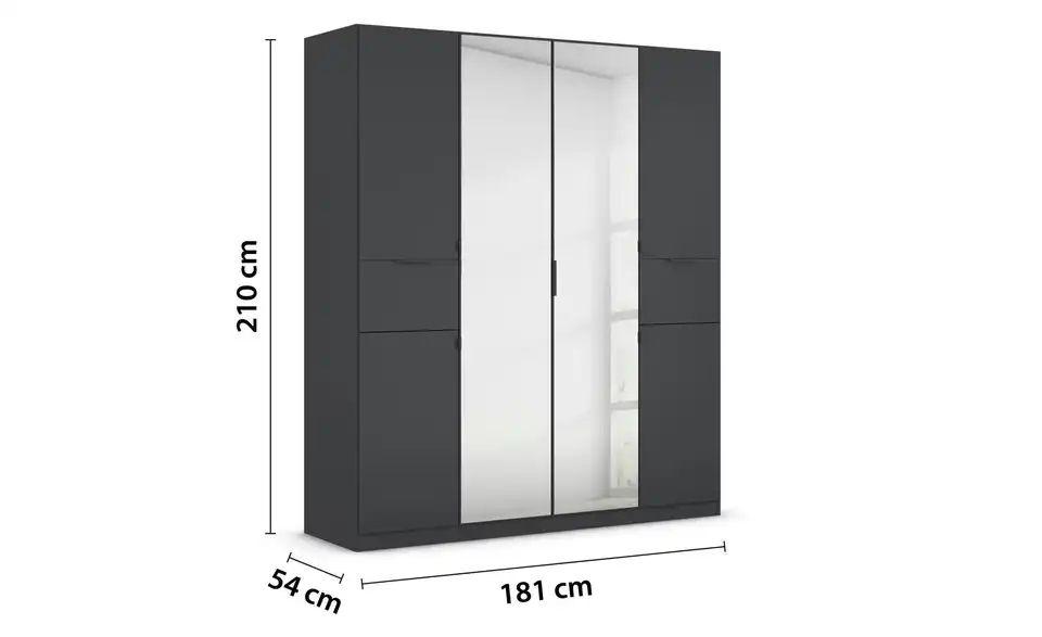 Drehtürenschrank 181 cm 6 Stück