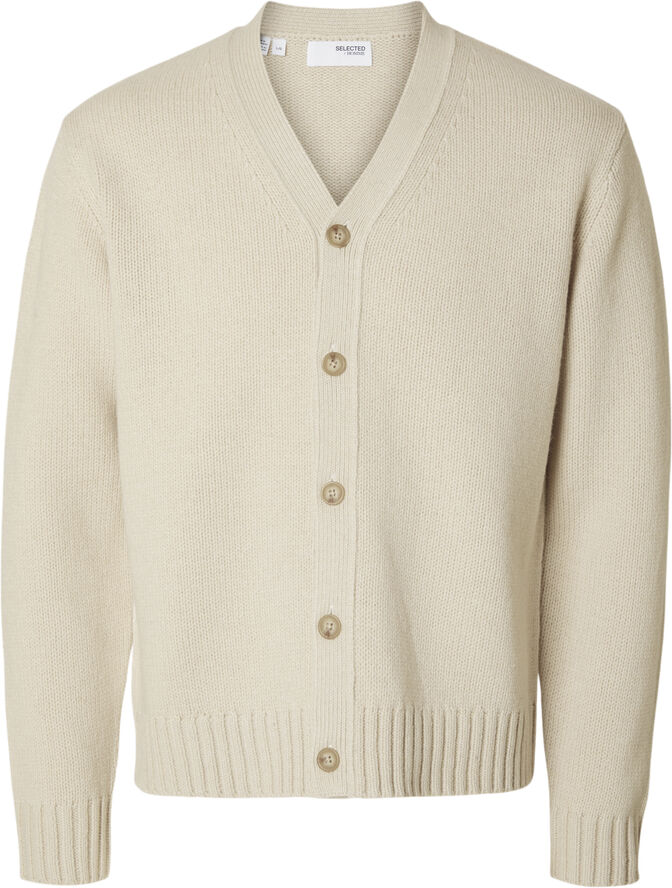 Selected Homme SLHCODY LS KNIT RELAXED CARDIGAN Oatmeal
