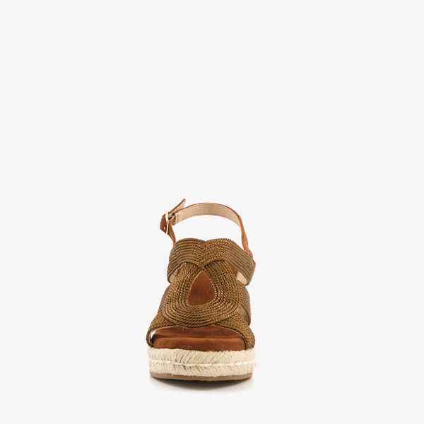 Blue Box dames espadrilles met sleehak brons