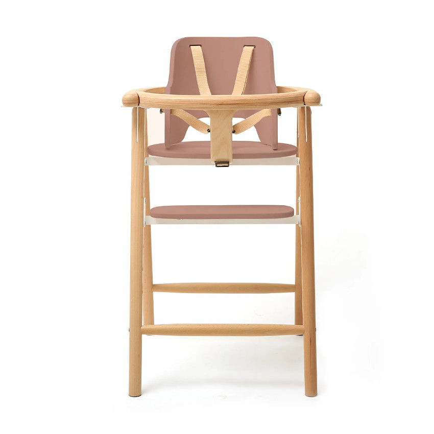 Baby Set avec harnais pour chaise haute Tobo bois de rose