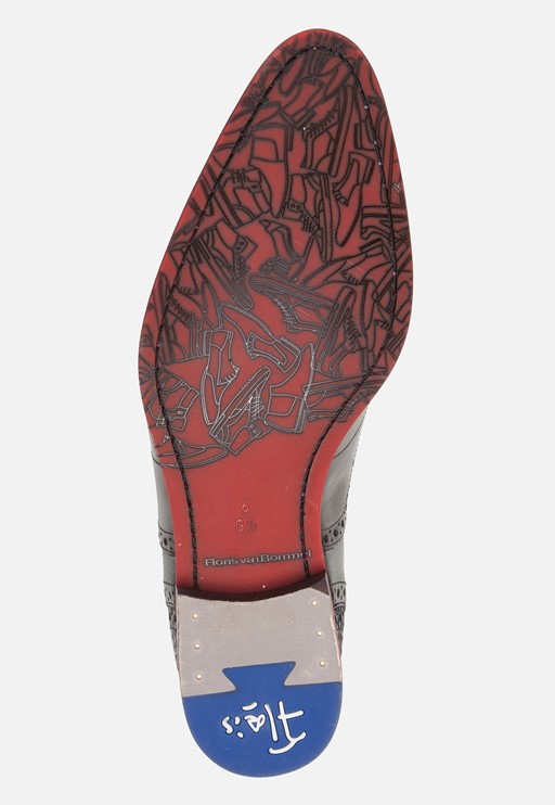 Floris van Bommel Veterschoenen grijs Leer 310336