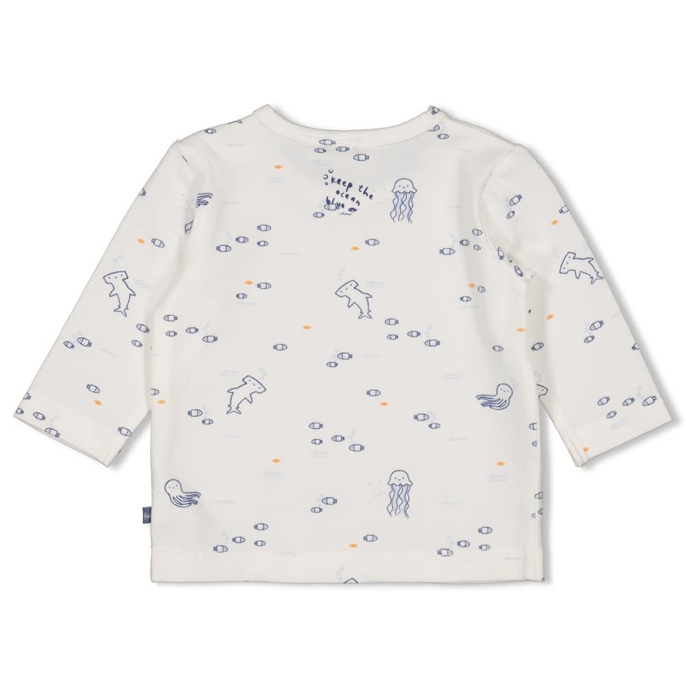 Feetje Feetje longsleeve aop - Blue Ocean offwhite