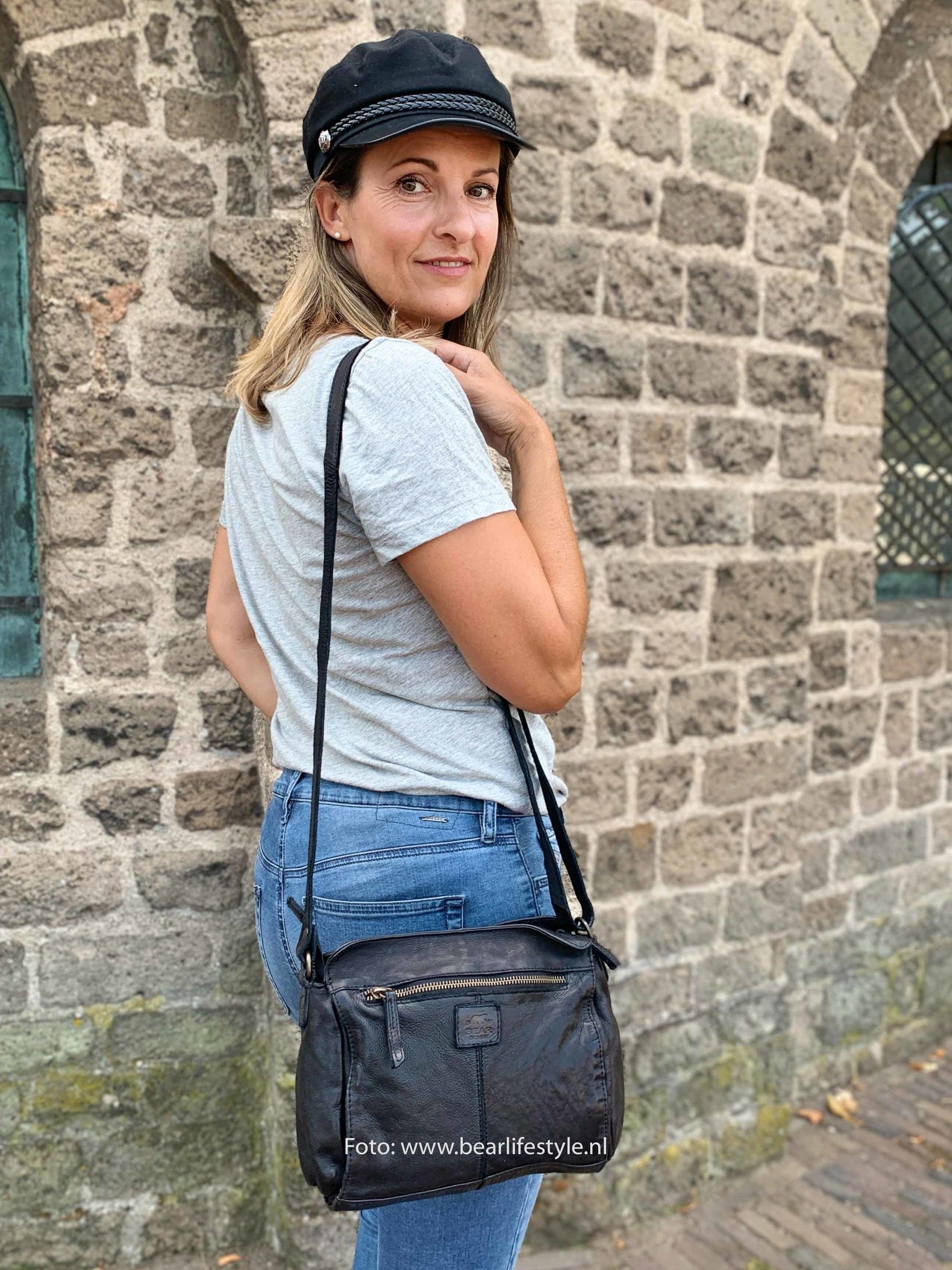 Schoudertasje 'Olivia' zwart Zwart