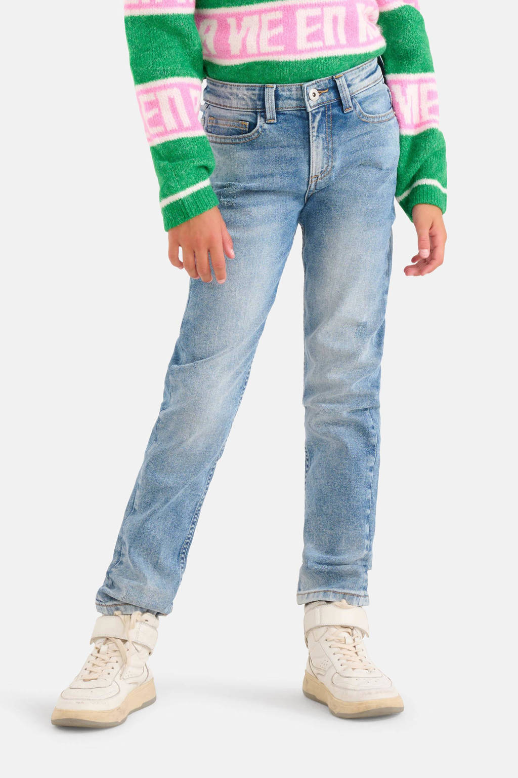 Shoeby high waist tapered fit jeans mediumstone
