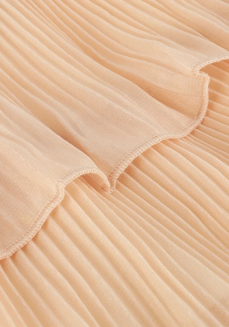 NONO gouden nono minirok nika girls layered plisse skirt light gold
