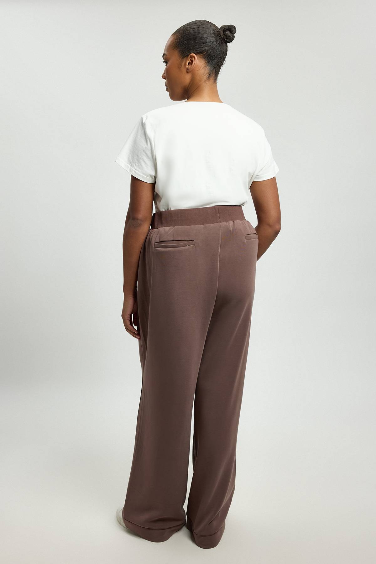 KarenMillen Jogger Grande Taille Premium Luxe À Jambe Large