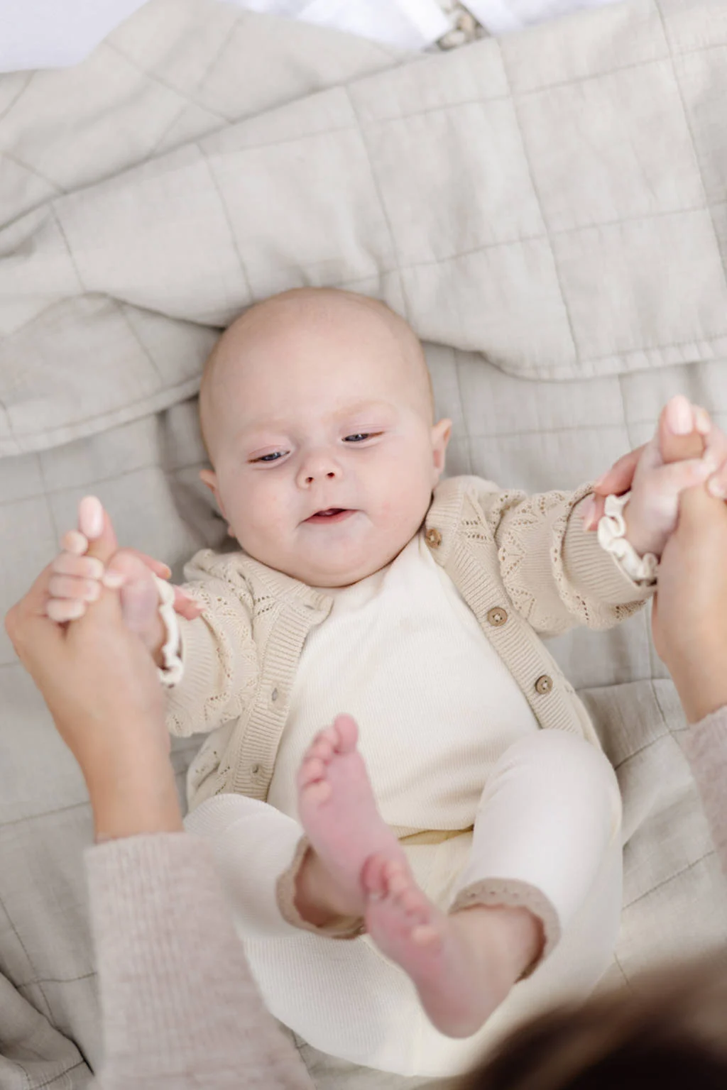 LEVV regular babybroek ecru