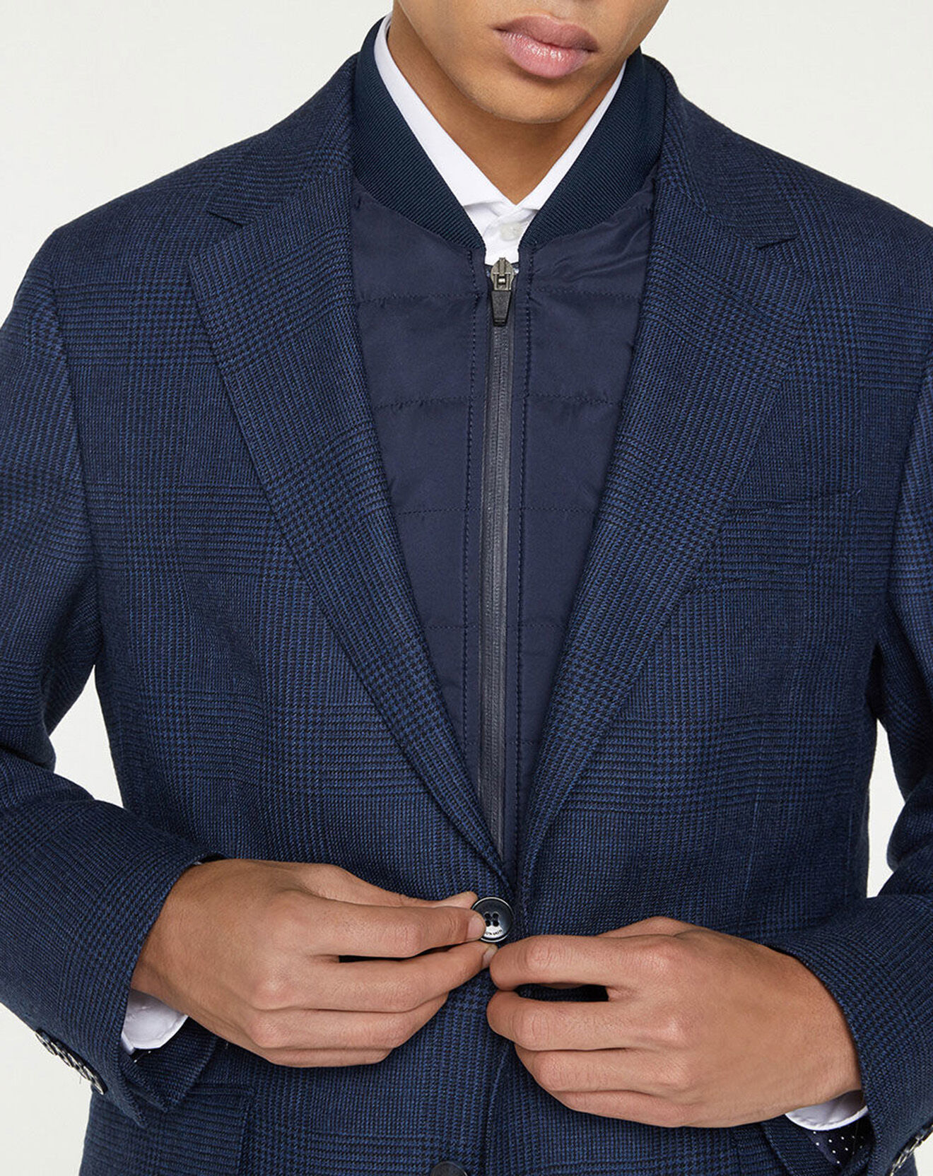 Hackett London Blazer en Laine doublure amovible bleu foncé
