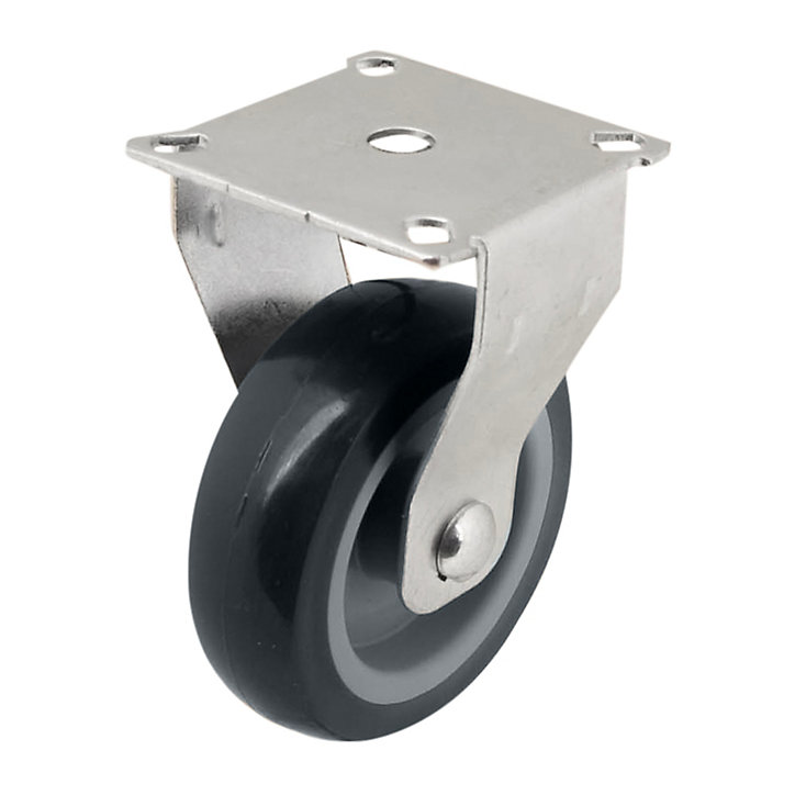Roulette fixe grise ø7.5 cm, charge max 60 kg