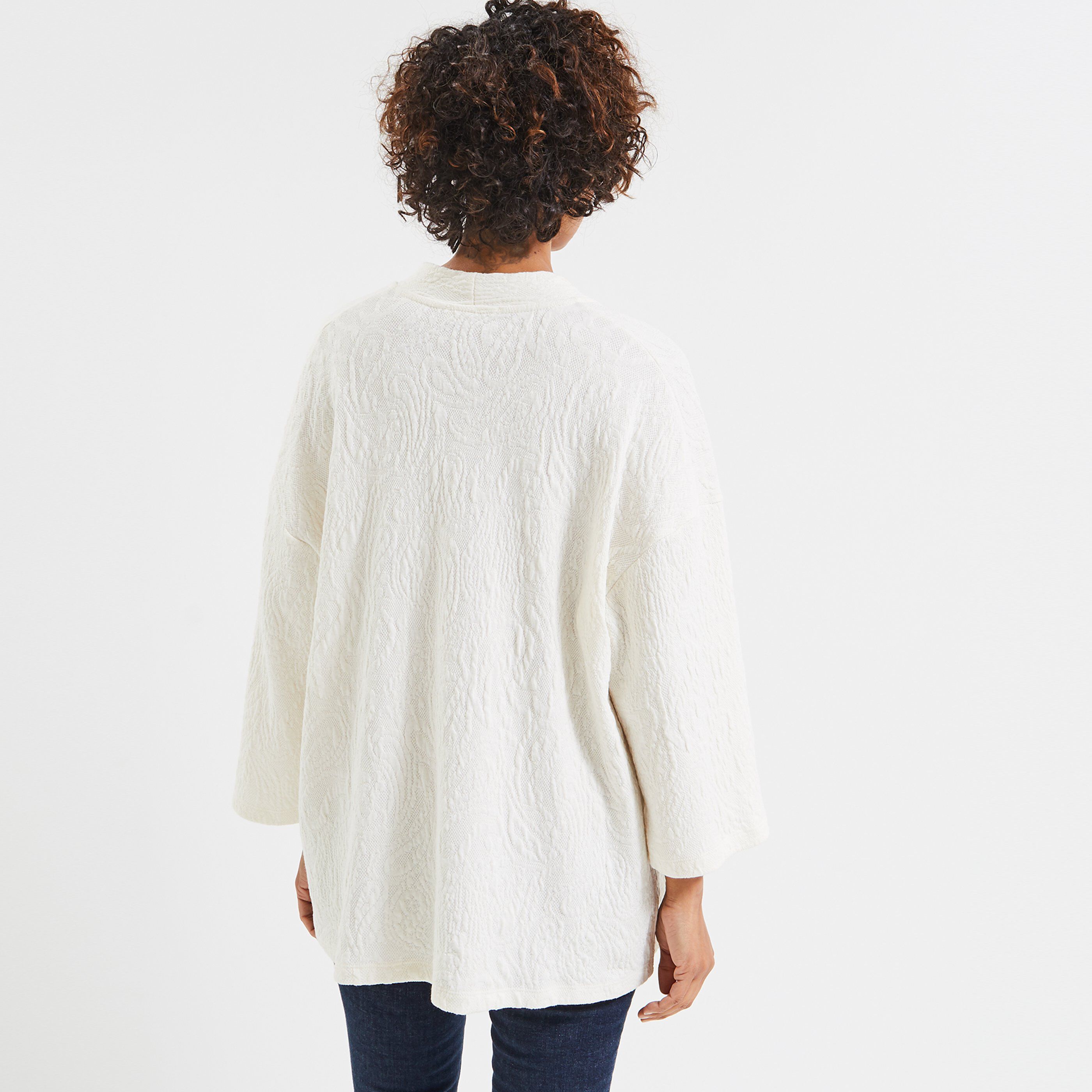 Veste kimono femme - ECRU