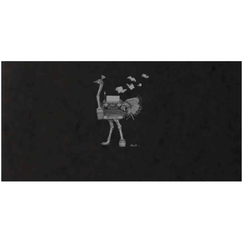 Flying Spirit carnet cousu 50F 10,5x21cm 90g - Noir