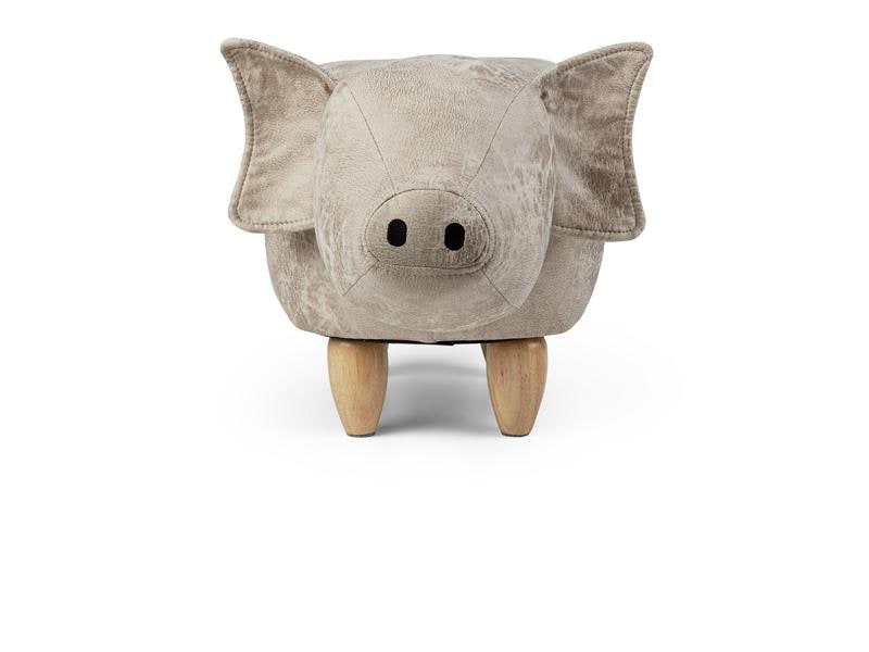 zoosy Kinderhocker Schwein Ernie Grau Hocker in Schweineform