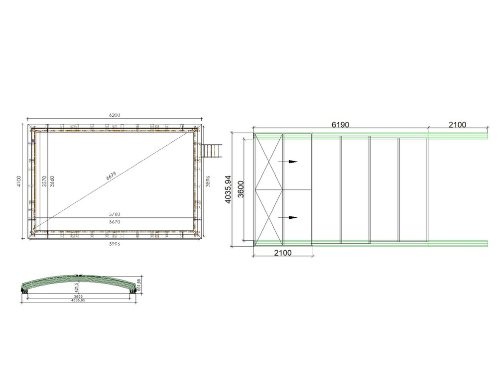 Abri de piscine skyline pour les modèles 6,20x4,10 m - bas88, bas788 - polycarbonate massif 3 mm - couleur ral7037 gris